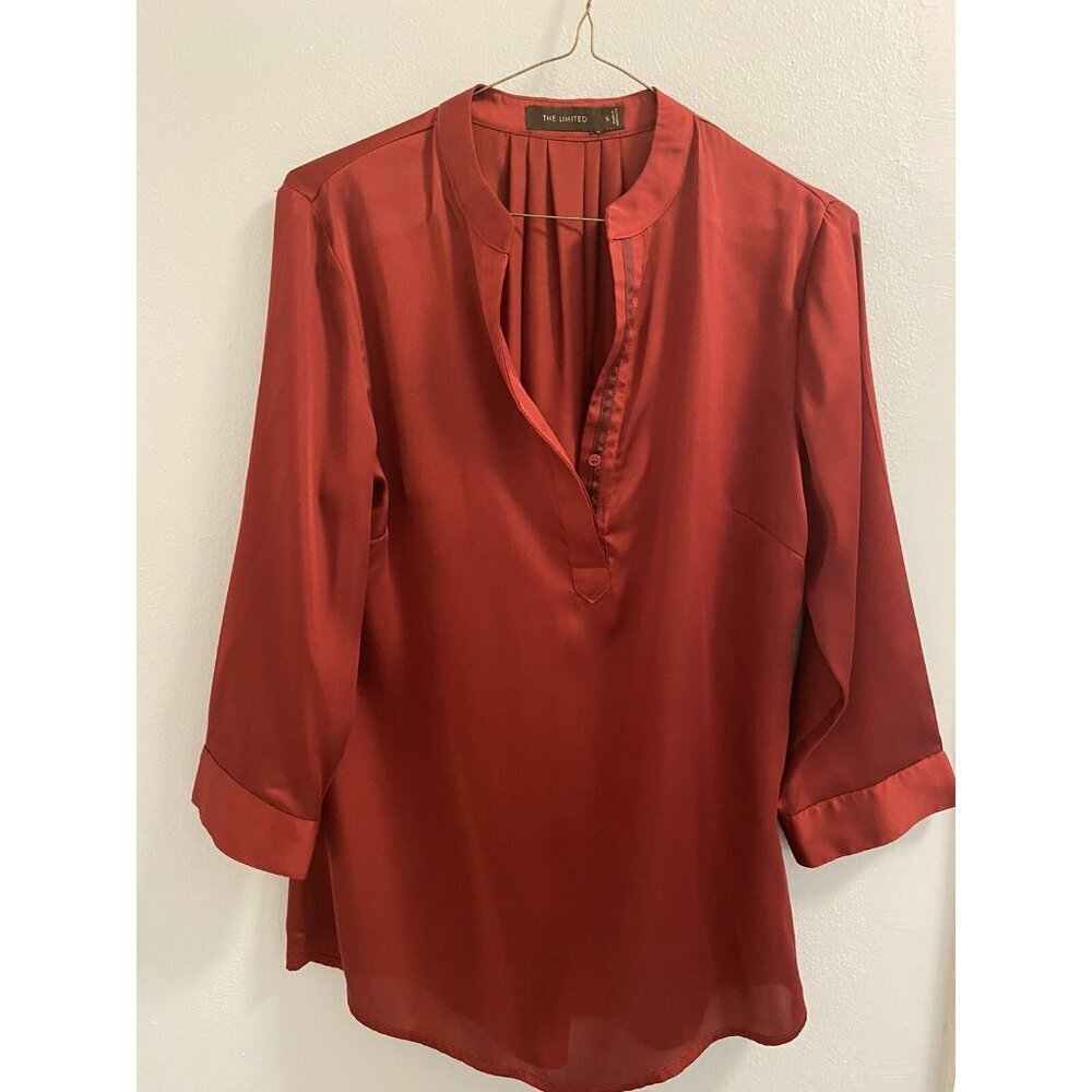 THE LIMITED - BUSINESS CASUAL BLOUSE- WOMEN - SIZE SMALL- RED -GOOD CONDITION